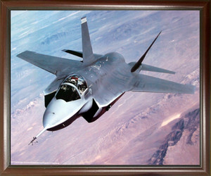 Aviation Framed Poster - Military X-35 Joint Strike Aircraft Wall Decor Mahogany Picture Art Print (20x24) Aviation Framed Poster - Military X-35 Joint Strike Aircraft Wall Decor Mahogany Picture Art Print (20x24)