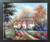Rustic Country Cottage Scenic Landscape Wall Decor Espresso Framed Picture Art Print (20x24)