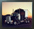 Peterbilt Semi with Trailer Big Rig Truck Wall Poster (Espresso Framed Picture Art Print - 20x24)