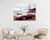 Car Wall Decor Chevy Corvette at Golden Gate Bridge Art Print Poster (16x20)