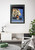 Tiger Roaring Blinds Close-up Home Decor Wall Decor Espresso Framed Picture Art Print (20x24)