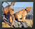Lion Cubs Wildlife Animal Nature Wall Decor Espresso Framed Picture Art Print (20x24)
