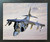 Military AV-8B Harrier II Jet Aviation Aircraft Espresso Framed Picture Art Print (20x24)