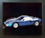 1965 Blue Ford Gt 40 Car Espresso Framed Picture Art Print (20x24)