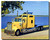 Yellow Kenworth Semi Big Rig Truck Poster