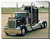 Black Kenworth Big Rig Truck Poster