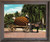 Pineapple Fruit Cart and Trees Wall Decor Barnwood Framed Art Print Poster (19x23)