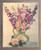 Colorful Pink And Purple Flowers In Vase Floral Wall Decor Barnwood Framed Art Print Poster (19x23)