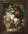 Pitcher Of Colorful Flowers Floral Still life Wall Decor Brown Rust Framed  Art Print Poster  (19x23)