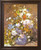 Poster Of Bunch Of colorful Flowers Floral Fine Wall Decor Brown Rust Framed Art Print Poster(19x23)