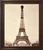 Vintage Paris Eiffel Tower Wall Decor Brown Rust Framed Art Print Poster (19x23)