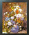 Poster Of Bunch Of colorful Flowers Floral Fine Wall Decor Espresso Framed Art Print Poster(18x24)
