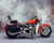 Harley Davidson Road King Red Vintage Motorcycle Art Print Picture (8x10)