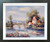 Framed Wall Decoration Country Cabin Floral Cottage Bridge Nature Espresso Framed Art Print Picture (18x22)