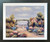 Country Cottage (Flower Garden) Nature Scenery Wall Decor Picture Expresso Framed Art Print Poster (18x22)