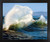 Framed Wall Decoration Crashing Wave Ocean Scenery Nature Black Framed Picture Wall Art Print (18x22)