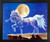 Mythical Wall Decor Art Print Crystal Horn (Full Moon) Unicorn Sue Dawe Fantasty Horse Black Framed Picture (18x22)