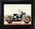 Impact Posters Gallery 1967 White Shovelhead Harley Davidson Vintage Motorcycle Bike Wall Decor Black Framed Picture Art Print