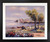 Framed Wall Decoration Country Cabin Floral Cottage Bridge Nature Black Framed Art Print Picture (18x22)