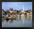 Camden Harbour River Boating Scenic Wall Picture Black Framed Art Print (18x22)