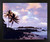 Tropical Sunset Ocean Palm Tree Landscape Scenery Nature Wall Decor Black Framed Picture Art Print (18x22)