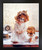 Black Framed Wall Decor Doll on a Dresser Kids Room Picture Art Print (18x22)