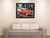 Framed Wall Decor 1955 Chevy Bel Air Hard Top Classic Red Vintage Car Black Framed Picture Art Print (18x22)