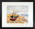 Framed Art Print Wall Decor Vincent Van Gogh (Fishing Boats on The Beach at Saint Maries) Black Picture Poster (18x22)