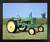 Framed Wall Decoration 1947 John Deere Vintage Farming Tractor Picture Black Art Print (18x22)