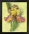 Tulip Flower Wall Decor Colorful Floral Painting Black Framed Art Print Poster (18x22)