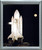 Astronaut Framed NASA Space Shuttle Night Moon Rocket Wall Bedroom Decor Educational Silver Art Print Picture (18x22)