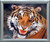 Impact Posters Gallery Tiger Angry Face  Nature Wildlife Animal Silver Framed Wall Decor Art Print Picture