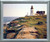Framed Wall Decor Picture Pemaquid Lighthouse Ocean Cliff Nautical Silver Art Print (20x24)