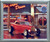 Impact Posters Gallery Vintage Red Ford Roadster at Cafe Diner Car Silver Art Print Framed Wall Decor Picture (20x24)