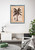 Impact Posters Gallery Tropical Palm Tree Landscape Bathroom Silver Art Print Framed Wall Decoration Picture (20x24)