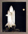 Educational Framed NASA Space Shuttle Wall Decoration Night Moon Astronaut Rocket Barnwood Picture Art Print (19x23)