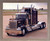 Framed Wall Decor Black Kenworth Panelite Big Rig Truck Barnwood Picture Art Print (19x23)