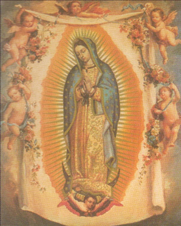 Virgin Mary Our Lady Of Guadalupe With Angels Art Print Poster (16x20)