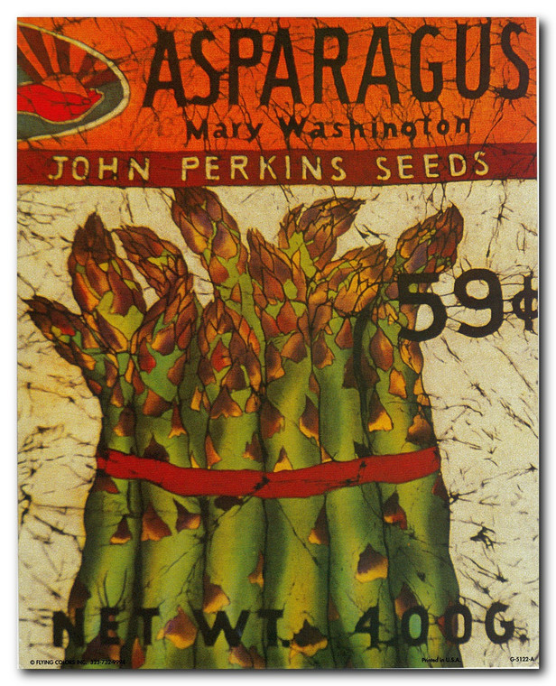 Vintage Arthur Kaplan Lithograph Asparagus Seeds Wall Decor Art Print Poster (16x20)