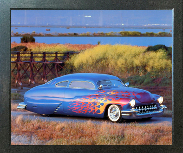 1949 Custom Mercury Vintage Classic Car Espresso Framed Art Print Picture (20x24)