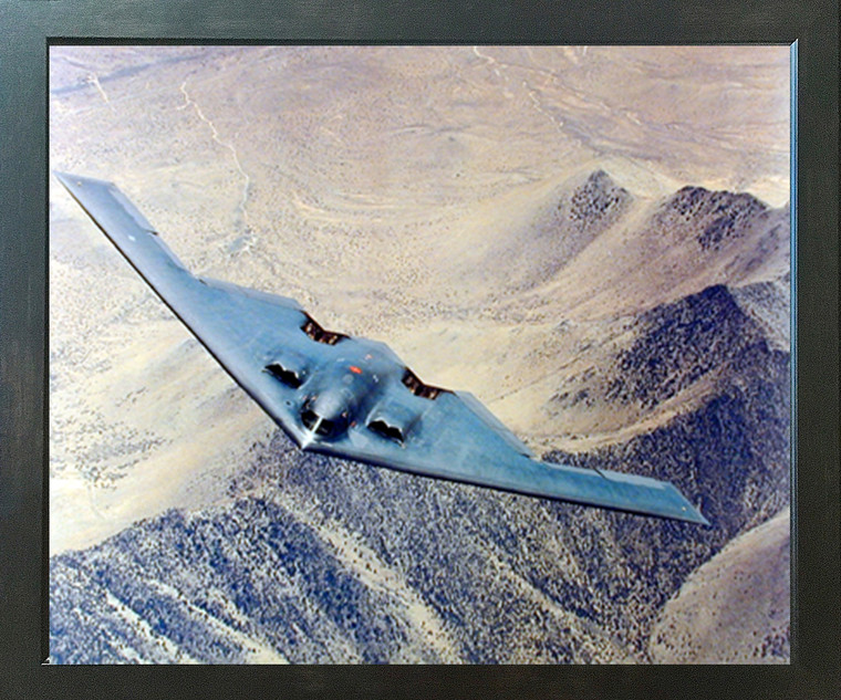 B-2 Bomber Jet plane Aircraft Aviation Espresso Framed Art Print Picture (20x24)
