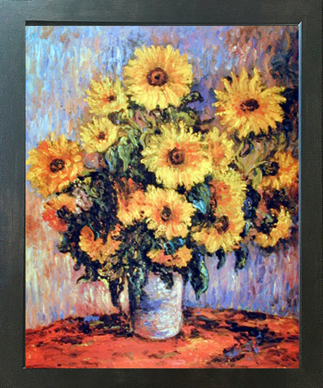  Sunflowers Flower Espresso Framed Picture Art Print (20x24)