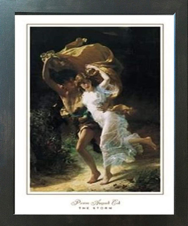 Pierre August Cot The Storm Wall Decor Art Espresso Framed Print Poster  (18x24)