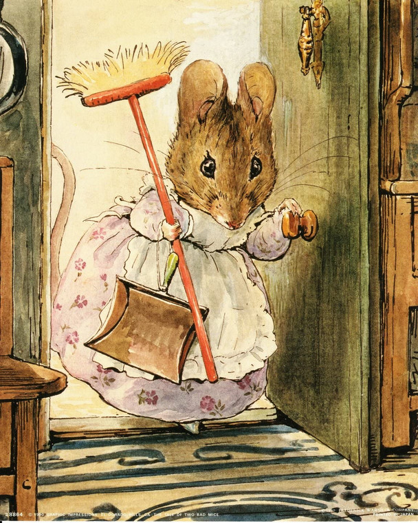 Beatrix Potter Tale of Two Bad Mice Kids Room Wall Decor Art Print Poster (8x10)