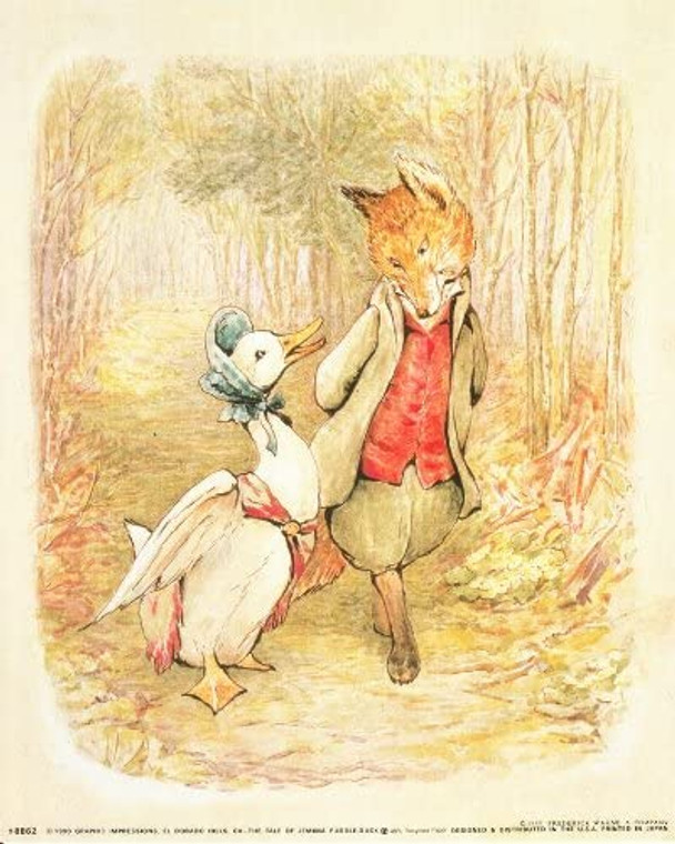 The Tale of Jemima Puddle Duck Beatrix Potter Kids Room Wall Decor Art Print Poster (8x10)