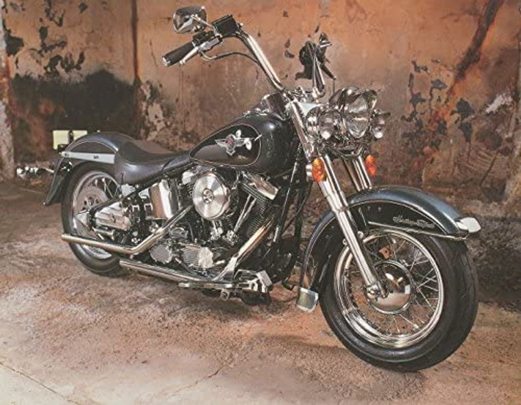 Vintage Harley Davidson Black Motorcycle Wall Decor Art Print Picture (8x10)
