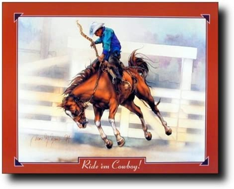 Western Cowboy Rodeo Horse Riding Wall Decor Photo Picture Art Print (16x20)