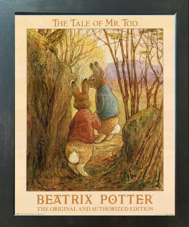 Impact Posters Gallery The Tale of Mr. Tod Beatrix Potter Original and Authorized Edition Espresso Framed Picture Art Print (18x22)