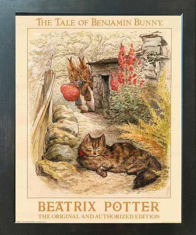 The Tale of Benjamin Bunny Beatrix Potter the Original and Authorized Edition Wall Decor Espresso Framed Picture Art Print (18x22)