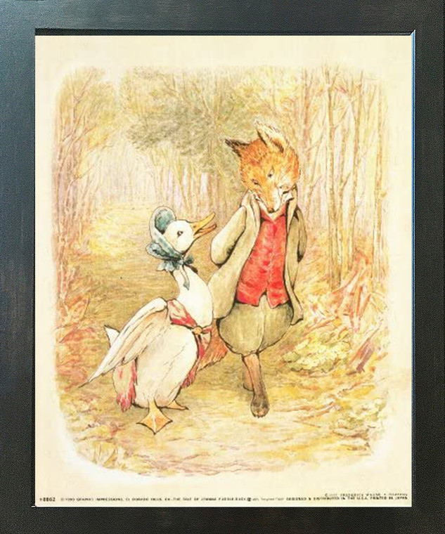 Framed Wall Decor The Tale of Jemima Puddle Duck Beatrix Potter Kids Room Espresso Picture Art Print (18x22)